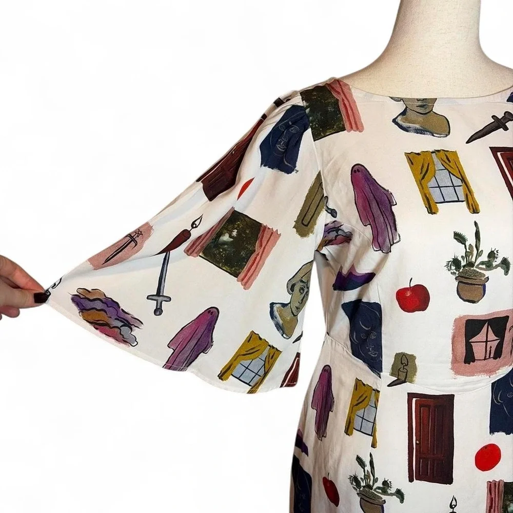 Samantha Pleet Dress in Dreaming Print. Size 4